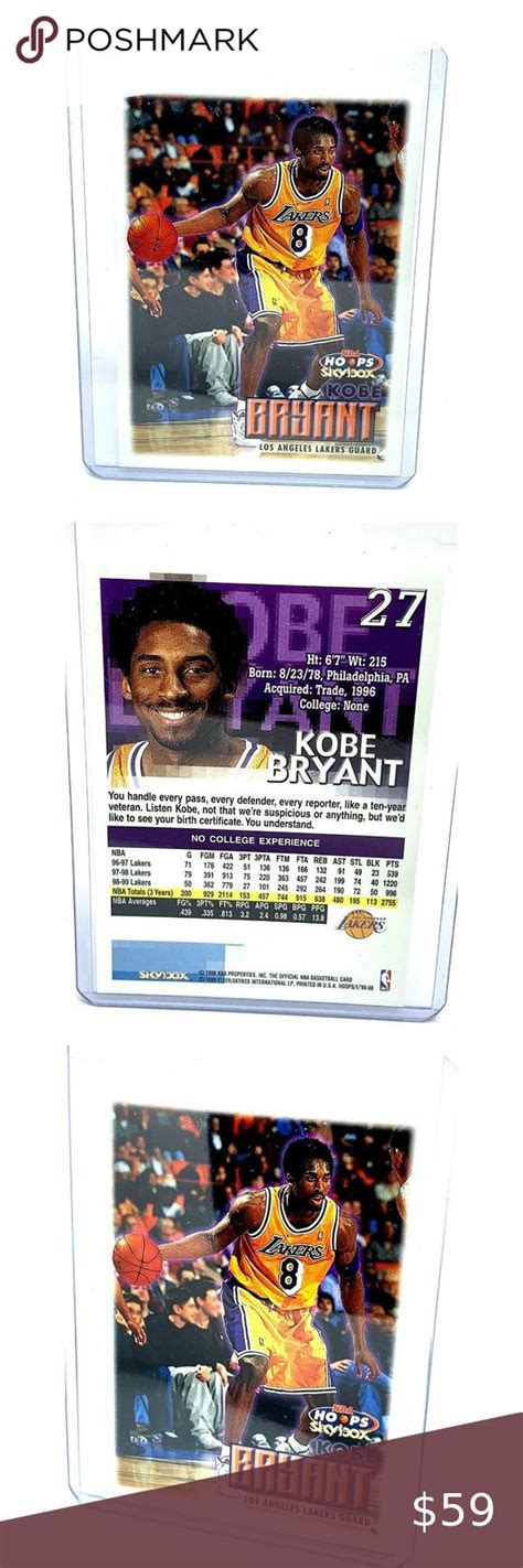 Kobe Bryant Basketball Card Los Angeles Lakers Nba Hoops