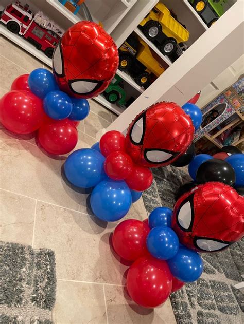 Spiderman DIY Ballon Centerpieces In 2023 Spiderman Birthday Party