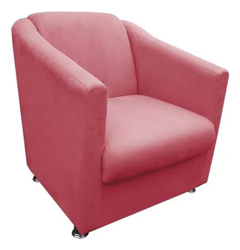 Sillón decorativo Tilla para sala de estar y recepción gamuza rosa