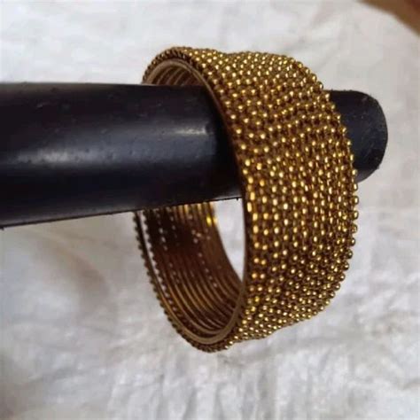 Brass Wedding Wear Inch Rose Golden Plating Bangles Set At Rs Set