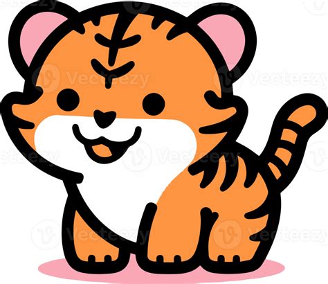 How To Draw A Cute Tiger