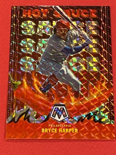 Bryce Harper 2022 Panini Mosaic Hot Sauce Silver Mosaic Prizm REFRACTOR HS3 MINT EBay