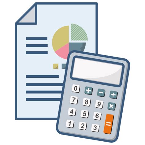 Report Calculator Pie Chart Business Finance Icons