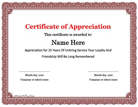 30 Free Certificate of Appreciation Templates and Letters