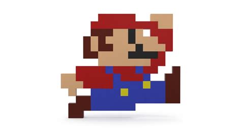 3D mario bros 8 bit model - TurboSquid 1275120