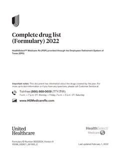 Complete Drug List Formulary Complete Drug List Formulary