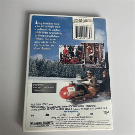 Snowball Express Dvd 2003 Dean Jones Walt Disney 786936219647 Ebay