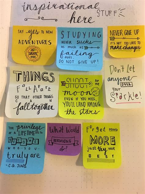 Post It Notes Quotes | Sticky notes quotes, Inspirational quotes, Study