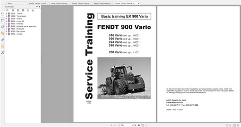 Fendt Tractor Vario Vin Diagram Operation Manual