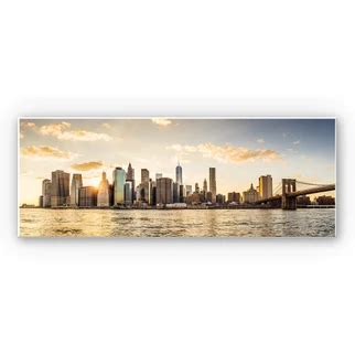 Holzbild Sundown In Manhattan Wall Art De