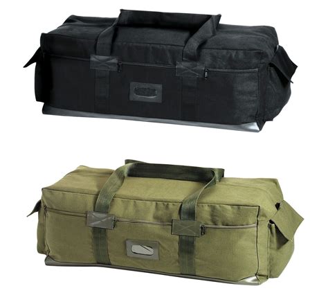 Heavyweight Canvas Duffle Bag Black Od Military Israeli Tactical Gea