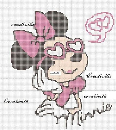 A Cross Stitch Pattern With An Image Of A Girl Wearing Glasses And A