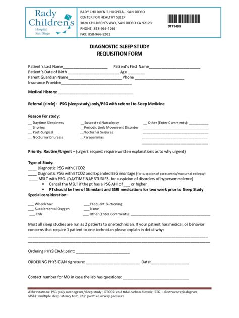 Fillable Online Sleep Therapy Order Form Apria Healthcaresleep Study