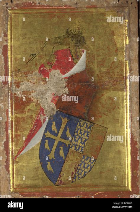 The coat of arms of Richard II of England (The outside panel of the ...