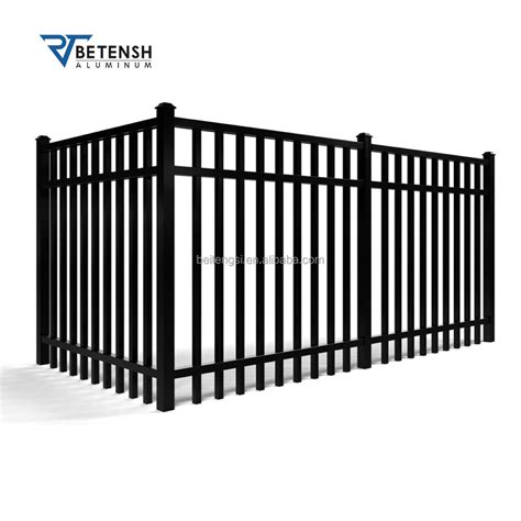 Customized Aluminium Flat Top With Spears Fence Residential Aluminum Garden Fencing For House