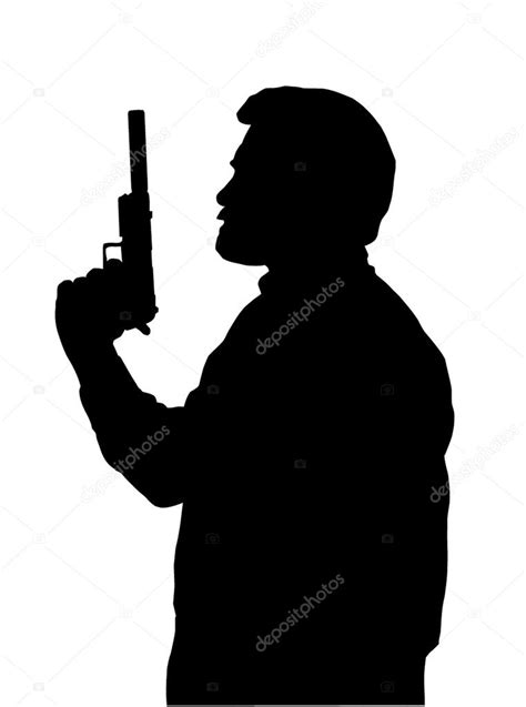 Hitman Silhouette Stock Vector Cd