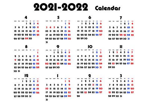 令和3年カレンダー 年間4月始まり 背景透過 無料ダウンロード・印刷 かくぬる工房