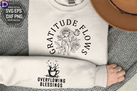 Gratitude Flows Sleeve Svg Religious Graphic By Delartcreation