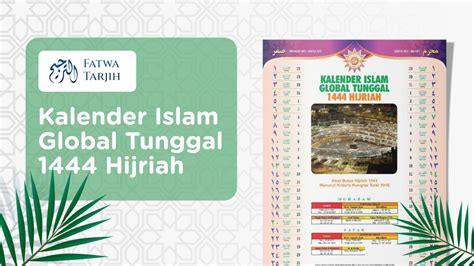 Kalender Islam Global Tunggal Hijriah Fatwa Tarjih