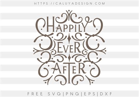 Free Happily Ever After SVG, PNG, EPS & DXF by Caluya Design