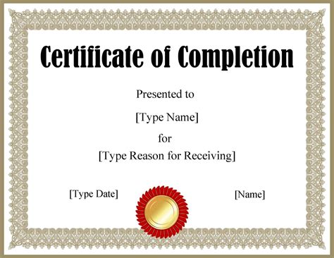 FREE Certificate Template Word | Instant Download