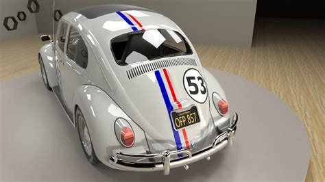 Vw Beetle Herbie D Model Cgtrader