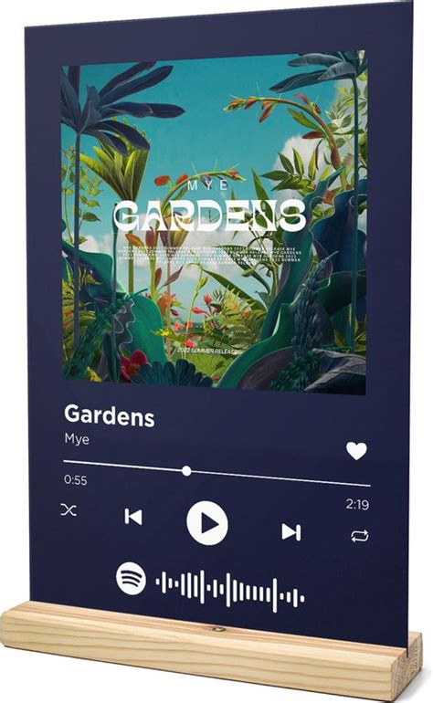 Songr Spotify Muziek Bordje Gardens Mye 20x30 Blauw Dibond