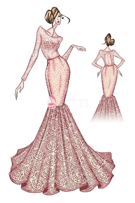 Prom Dress Drawing at GetDrawings | Free download