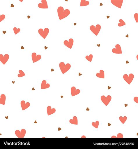 Heart Seamless Pattern Valentines Day And Wedding Vector Image