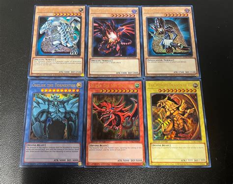 S Obelisk Tormentor Slifer Sky The Winged Dragon Of Ra Dark Magician