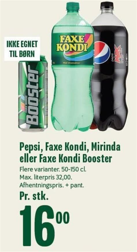 Pepsi Faxe Kondi Mirinda Eller Faxe Kondi Booster Tilbud Hos Min K Bmand