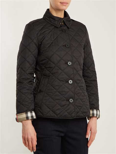 Burberry Cotton Frankby Quilted Jacket In Black Lyst