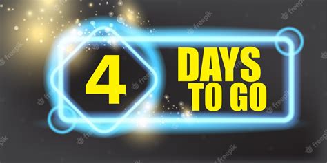 Premium Vector 4 Days To Go Banner Design Template