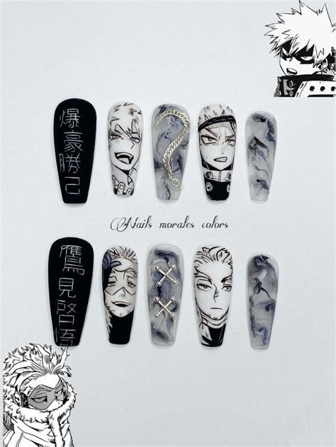 Bakugou Hawks Bakugou Nails Art Anime Nails Nail Art Videos