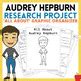 Audrey Hepburn All About Research Project Graphic Organizer Biography