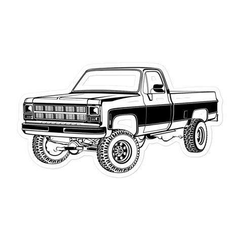 1980 Gmc Sierra Classic K25 Truck Bubble Free Stickers Etsy