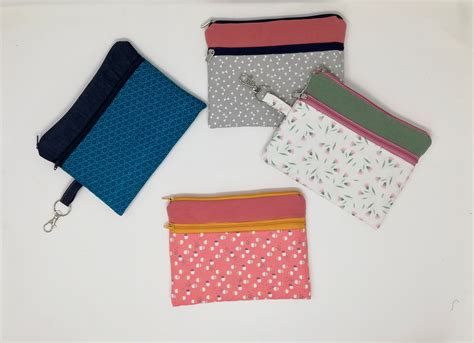 Double Zip Pouch Tutorial Pdf Sewing Pattern English And Etsy