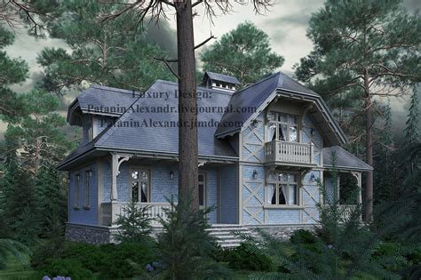 Деревянная дача в лесу on Behance