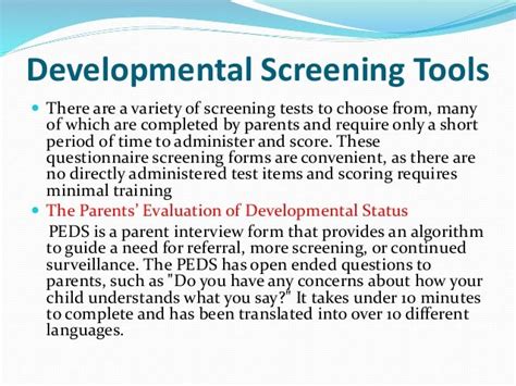 Developmental Screening In Children