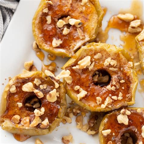 Baked Apples With Maple Walnut Sauce