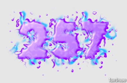 257 Text Effect and Logo Design Number