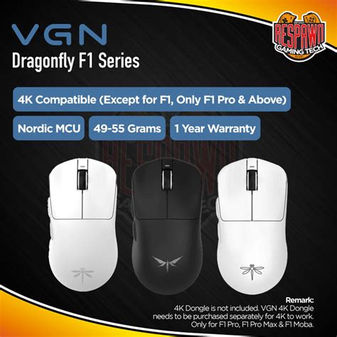 VGN Dragonfly F1 Series Wireless Gaming Mouse – Respawn Gaming Tech