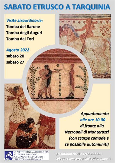 Sabato Etrusco A Tarquinia Aperture Straordinarie Delle Tombe Del