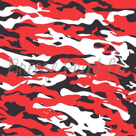 Red Black And White Camouflage Craft Vinyl Htv Adhesive Vinyl C Breeze Crafts