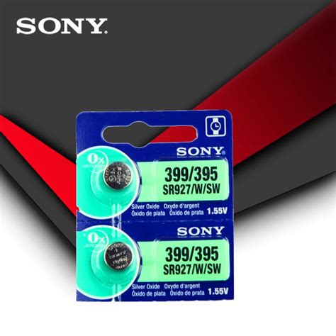 2pc sony 100 original 395 sr927sw 399 sr927w lr927 ag7 1 55v relógio