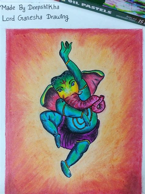 🌺Lord Ganesha🌺 Oil Pastel Drawing. Happy Ganesh Chaturthi | Oil pastel ...