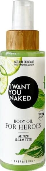 I Want You Naked For Heroes Body Oil Mint Lime Makeup Bg