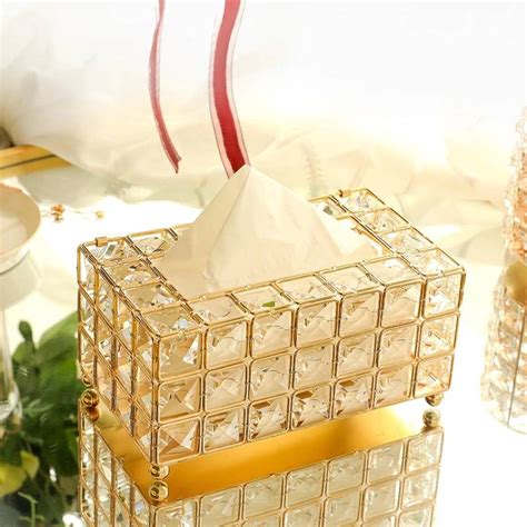 Luxus Crystal Facial Tissue Box Halter Crystal Cube Serviettenspender