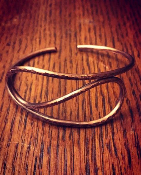 Handmade Hammered Copper Cuff Bracelet