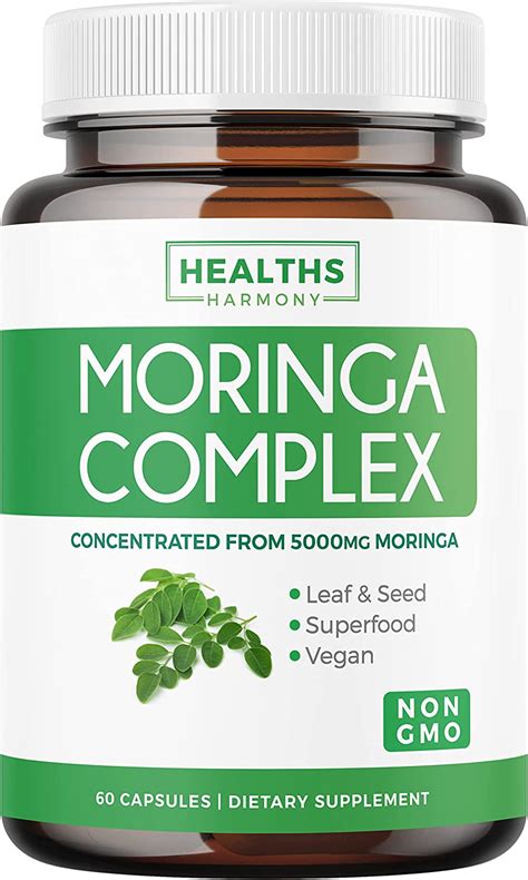 Amazon Moringa Capsules Mg Blend Non Gmo The Herbal